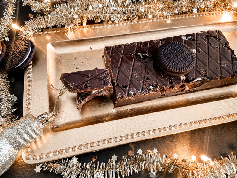Turrón de chocolate y oreo