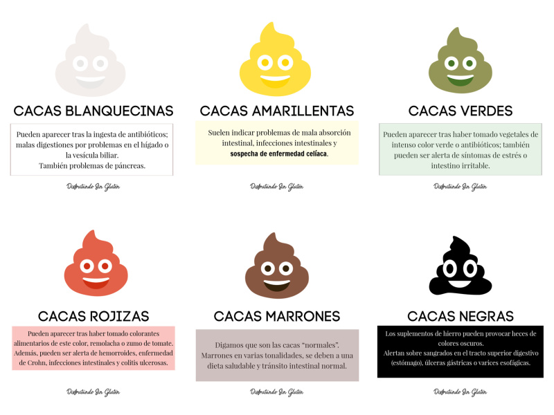 Los colores de las cacas y lo que dicen de nuestra salud