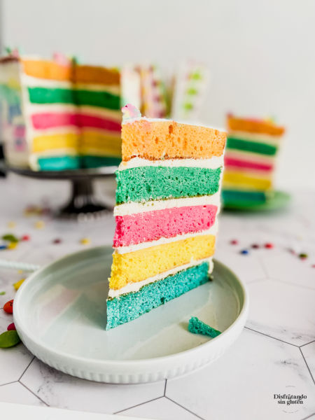 Gluten free rainbow cake