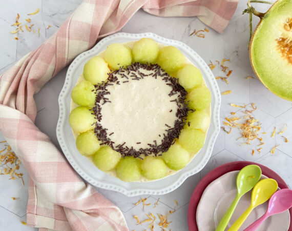 Tarta mousse de melón