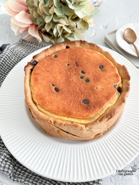 Tarta de galletas y flan sin gluten