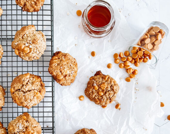 Cookies de avena y caramelo salado