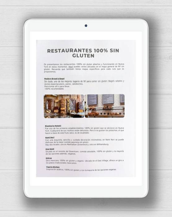 Guía Restaurantes de Nueva York sin gluten