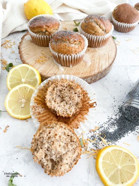 Magdalenas de limón sin gluten