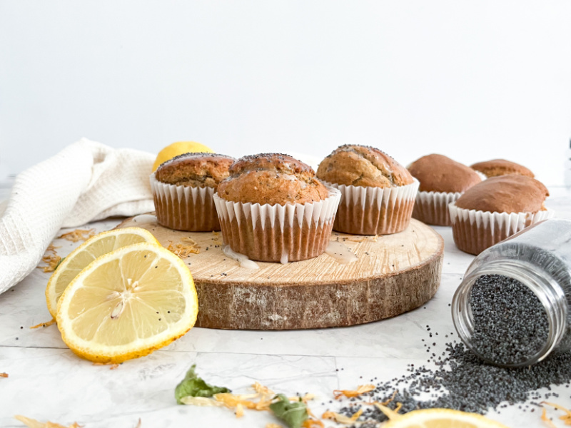 Muffins de limón y semillas de amapola