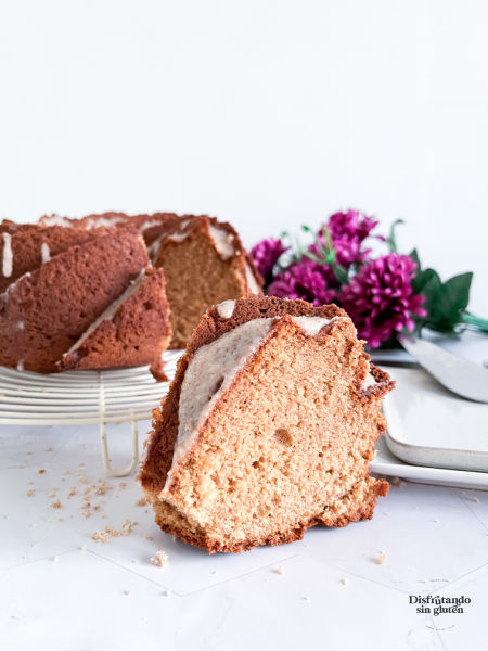 Bundt cake de crema kinder sin gluten