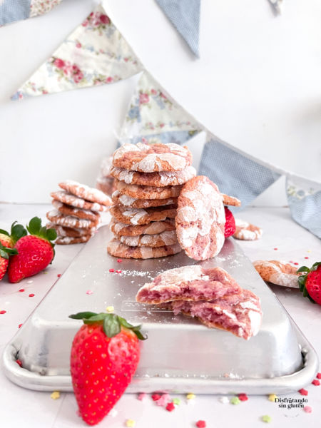 Galletas sin gluten de fresas