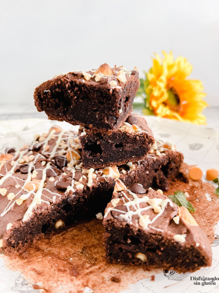 Receta de brownie sin gluten de chocolate con leche