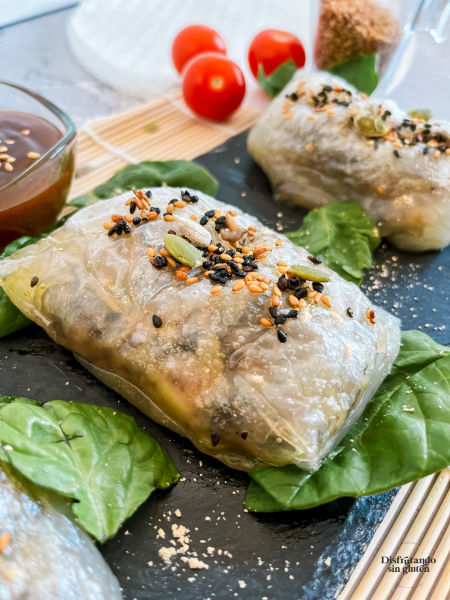 Rollos vietnamitas sin gluten de verduras