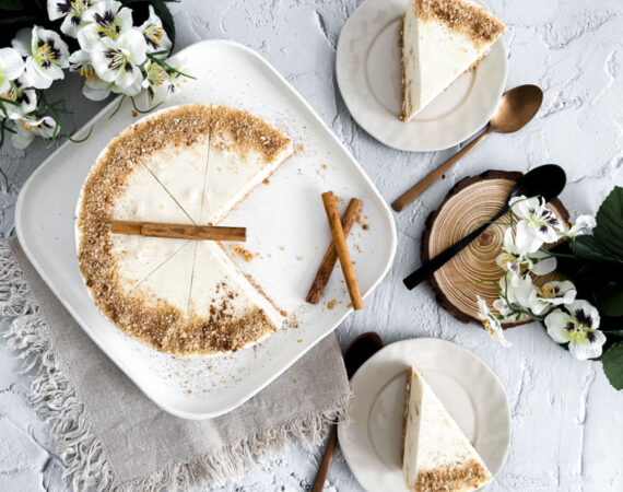 Tarta mousse de natillas sin gluten