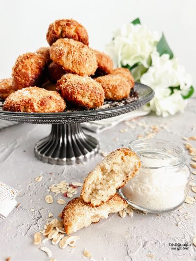 Galletas de avena, leche condensada y coco sin gluten