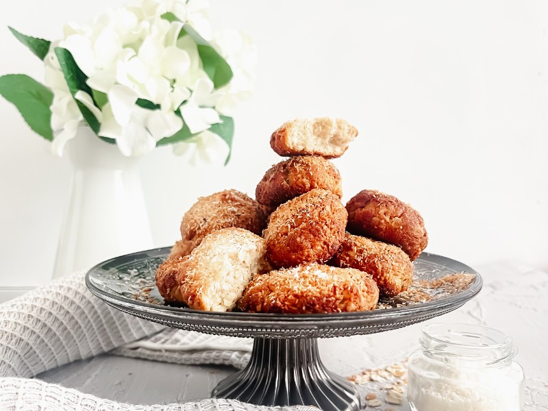 Galletas de avena, coco y leche condensada sin gluten