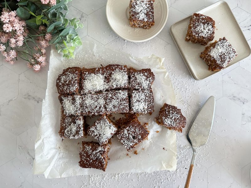 Brownie de coco sin gluten