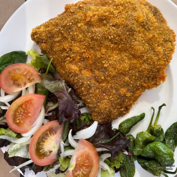 Cachopo sin gluten en cervecería Triskel LLanes Asturias