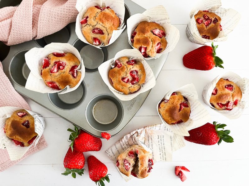 Muffins de fresas