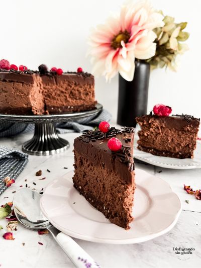 Tarta mouuse de chocolate sin gluten