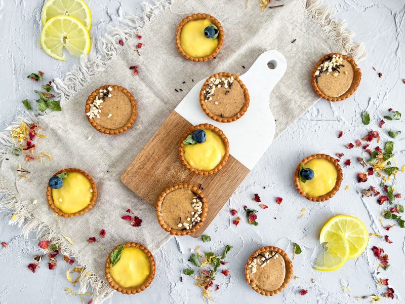 Receta de tartaletas de praliné sin gluten
