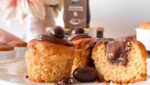 Muffins sin gluten rellenos de crema de chocolate belga