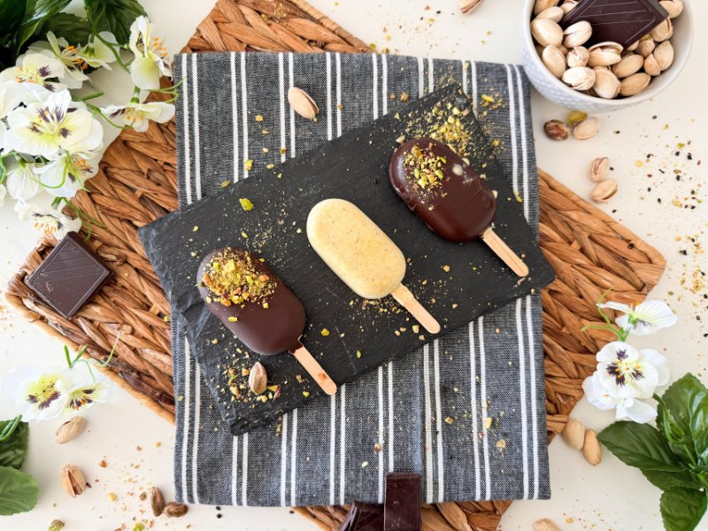 Helado de pistachos sin gluten