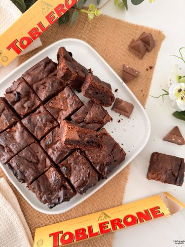 Brownie sin gluten con Toblerone