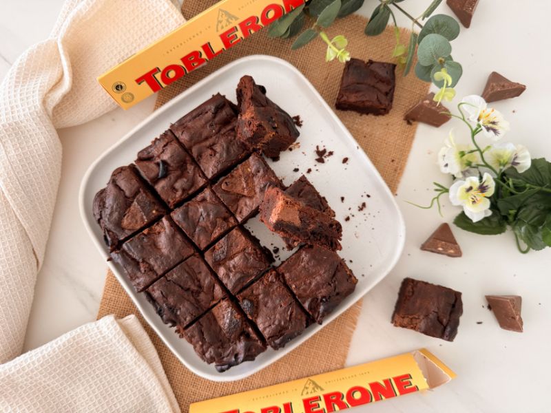 Brownie de toblerone sin gluten