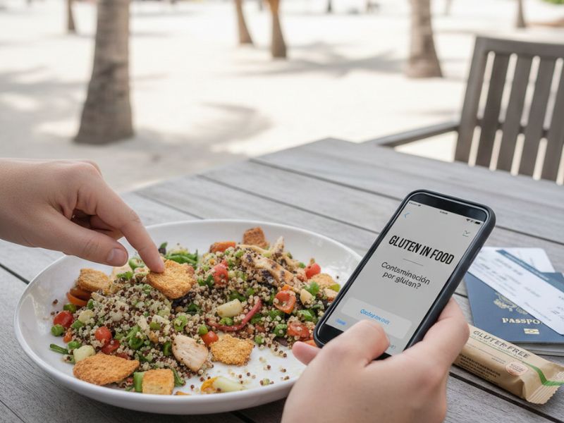 Como actuar si te contaminas por gluten en un viaje.