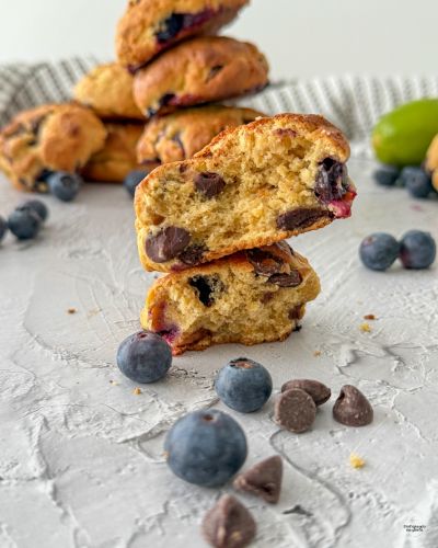 Cookies sin gluten de arándanos y chocolate